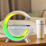 15W LED Atmosphere Light RGB Wireless Charger Bluetooth Speaker Table Lamp Over 10 Modes Light Color With AP hanya RM39.00 di Shopee