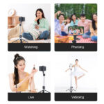 170cm Selfie Stick Tripod Mobile Phone Holder Monopod Bluetooth Remote Shutter Portable Tripods For Tiktok Live hanya RM17.90 di Shopee