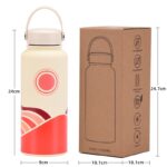 1L Thermos Cup Large Capacity Wide Mouth Portable Vacuum Sports Bottle Outdoor Printed Water hanya RM69.19 di Shopee