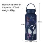 1L Thermos Cup Large Capacity Wide Mouth Portable Vacuum Sports Bottle Outdoor Printed Water hanya RM69.19 di Shopee