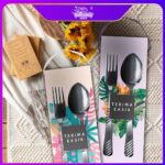 1SET PROMOSI DOORGIFT SUDU GAFU / STAINLESS STEEL CUTLERY / DOORGIFT SPOON AND FORK / SUDU DAN GARFU hanya RM0.63 di Shopee