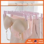 1pc Hanger Pant Skirt Plastic Metal Clips Clothes Trousers Hanger Baju Seluar Hanger Strong Double Layer Penyangkut Baju hanya RM0.95 di Shopee