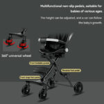 360 Rotation 4 Wheels Baby Trolley 2 Way Facing With Seater Adjustable Lightweight Magic Kids Stroller Baby Trolley婴儿车 hanya RM69.90 di Shopee