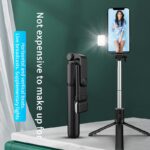 360° Rotation Fill Light Selfie Stick Bluetooth Selfie Ring Tripod Light Extendable Aluminum With Bluetooth Remote hanya RM7.74 di Shopee