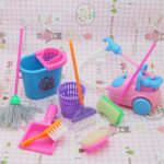 9pcs/set Mini Pretend Play Mop Broom Toys Cute Kids Cleaning Furniture Tools Kit House Clean CHSG hanya RM6.26 di Shopee