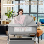 Baby Cot Bed baby side bed Folding baby bed portable crib katil bayi boleh lipat katil baby full set craddle 婴儿床 嬰兒床 搖籃床 hanya RM117.98 di Shopee