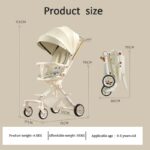 Baby Stroller Lightweight Foldable High-View Four-Wheel Stroller For Baby hanya RM132.80 di Shopee