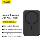 Baseus Power Bank Mini Magnetic Wireless Fast Charge With Auto-Wake For iPhone 14 (10000mAh) hanya RM115.00 di Shopee