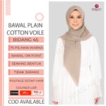 Bawal Tudung Cotton Voile Bidang 45 | Bawal Plain Tudung Bawal | Bawal murah | Tudung Murah | Bawal Cotton | HitaScarf hanya RM2.99 di Shopee