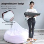 Bean Bag Lazy Sofa Bean Stylish Bedroom Furniture Solid Color Single Lazy Sofa Cover DIY Filled Inside Sofa Malas 懒人沙发 hanya RM5.00 di Shopee