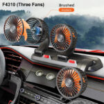 Car Strong Dual Fan Air Conditioning Double Booster Cooler 360° Desktop USB Mini Fan For Car Van Truck Kipas Kereta Home hanya RM9.49 di Shopee