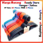 Clothes Clothes(Kalau Beli 10 Keping Dapat 2 Keping Percuma) Hanger Baju High-Quality Plastic Clothes Drying Hanger hanya RM0.50 di Shopee