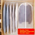 Clothes Dust Cover Transparent Dust Bag Hanging Cloth Pocket Washable Dust-Proof Suit Cover Coat Plastik baju cover hanya RM0.69 di Shopee