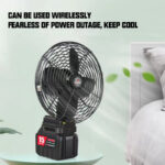 Cordless 8 inch Portable Fan High Power Outdoor Desktop Cooling Fans Adjustable Cordless Fan for Makita Lithium Battery hanya RM20.00 di Shopee