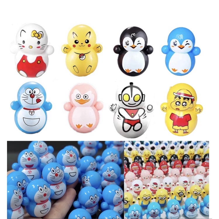 Cute Tumbler Doll mini tumbler toy desktop toy children's door gift idea  抖音同款不倒翁 hanya RM0.18 di Shopee