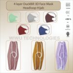 Disposable Headloop Hijab Face Mask 4 ply Korea Design Duckbill (Non-Medical Mask) 10 pcs Bundle Pack hanya RM0.90 di Shopee