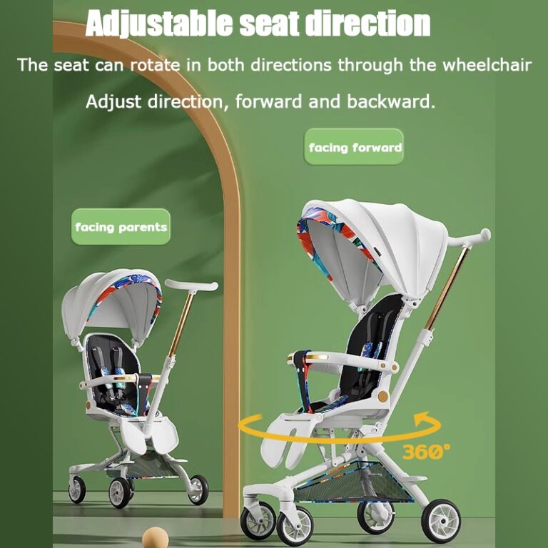 EvianAngel.Baby stroller adjustable seat tilt 360 adjustable folding