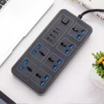 Extension Electric socket 6 Power Socket Extension wire USB Ports wayar sambungan Adapter Socket Extension cords 充电电插座插头 hanya RM4.80 di Shopee