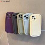 For Vivo V27 V25 V23 Pro 5G V25e V23e Y75 V21 V21s V21e Phone Case Round Oval Thicken Airbag Shockproof Candy Matte Plain Business Simple Soft Silicone Silicon Casing Cases Case Cover hanya RM5.48 di Shopee