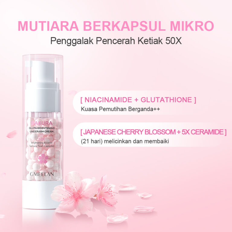 GMEELAN Glutathione Whitening Underarm Armpit Brightening Cream 30g Cherry Blossom Underarm whitening hanya RM24.50 di Shopee