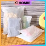 HOMIE Double Matte Zip Lock Bag Plastic Zip Bag Zipper Bag Packaging Bag Travel Clothes Organizer Storage hanya RM0.10 di Shopee