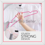 Hanger Baju Anti-Slip Clothes Hangers Stainless Steel Hanger Penyangkut Baju hanger Tudung Hanger Baju Besi hanya RM0.42 di Shopee