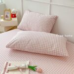 Japanese Lattice Printed Fitted Bedsheet Pillowcase Single / Super Single/Queen / King/super king Size bedsheet Dormitory bed Cadar hanya RM14.85 di Shopee