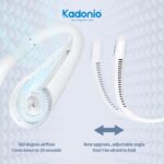 Kadonio Portable Hanging Neck Fan USB Rechargeable Hands Free Sport Fan Turbine Blade 3 Gears Air Cooling Fan Adjustable Wearable 3 Speeds 360 Degree Bladeless Outdoor FN33 hanya RM21.90 di Shopee