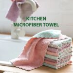 Kain Lap Meja Microfiber Household Kitchen Towel Thicker Double-layer Wipe Table Oil Free Dishcloth Kain Tuala Dapur hanya RM0.20 di Shopee