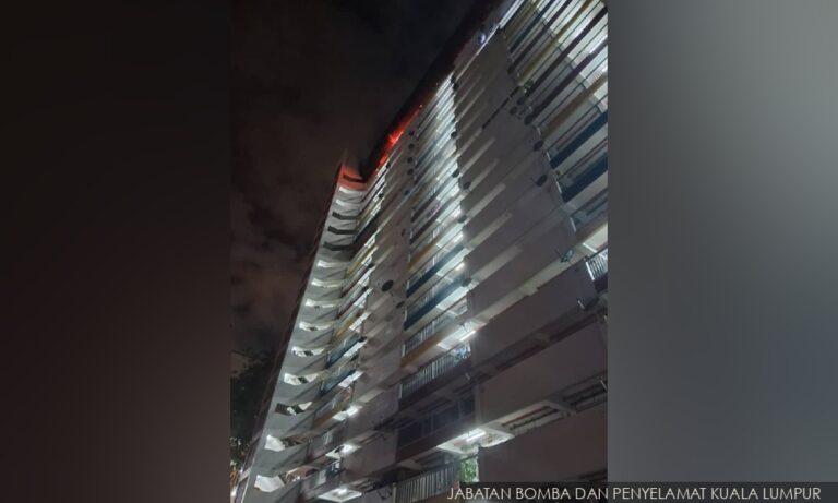 Kebakaran di Cheras menyebabkan 5 unit flat terbakar hancur