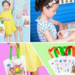 Kids DIY Painting Graffiti Double or Single sided Creative Drawing Eco Bag Party Gift Birthday Goodies Door Gift for kid hanya RM0.19 di Shopee