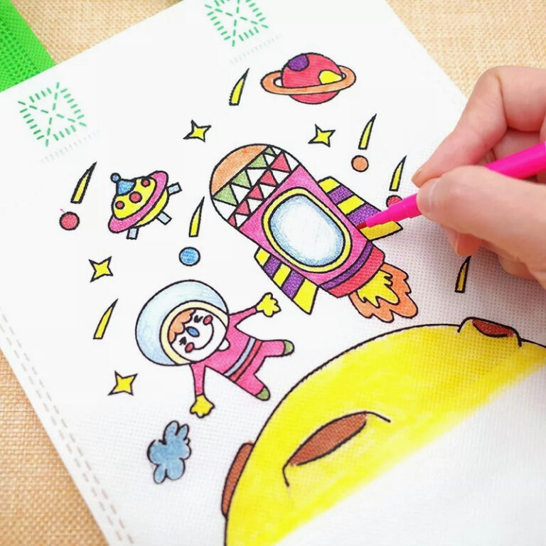 Kids DIY Painting Graffiti Double or Single sided Creative Drawing Eco Bag Party Gift Birthday Goodies Door Gift for kid hanya RM0.19 di Shopee