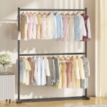 MA Home Single / Double Pole Clothes Hanging Rack Cloth Hanger Living Room Balcony Cloth Rack hanya RM27.00 di Shopee