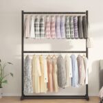 MA Home Single / Double Pole Clothes Hanging Rack Cloth Hanger Living Room Balcony Cloth Rack hanya RM27.00 di Shopee