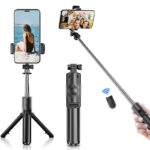 Mini Selfie Stick Tripod Bluetooth Monopod Extendable Phone Tripod with Wireless Remote Shutter Compatible with LED hanya RM5.50 di Shopee