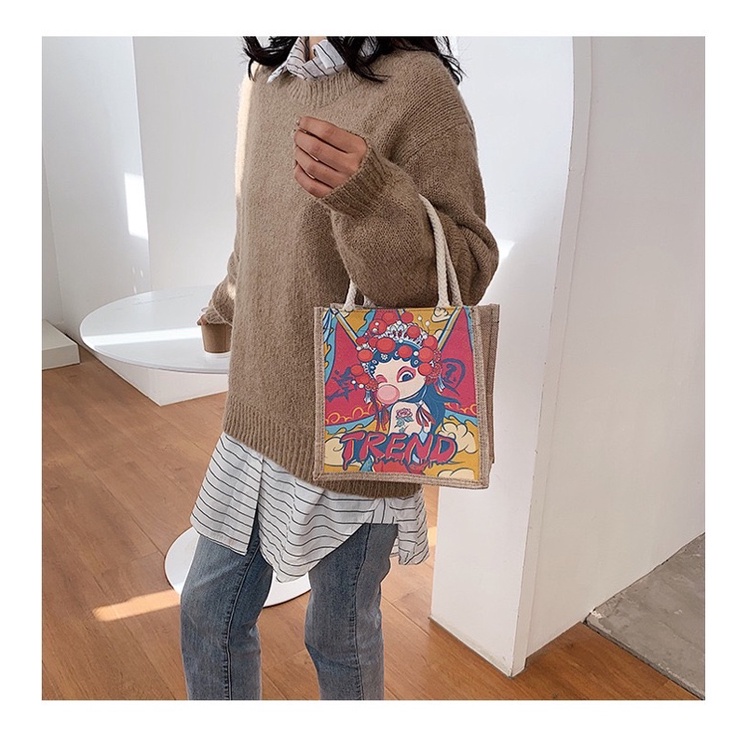 N180 READY STOCK MYFOOYIN Japan Canvas Design Tote