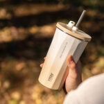 Original Tyeso Gradient Vacuum Insulated Bottle Tumbler With Straw Portable Stainless Steel Sport Water Bottle 600ml hanya RM29.90 di Shopee