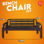 [READY STOCK KEDAH]GT HOME 5ft Bench Chair 2 Seater Long Metal Garden Bench Outdoor Kerusi Besi Tahan Karat hanya RM57.80 di Shopee