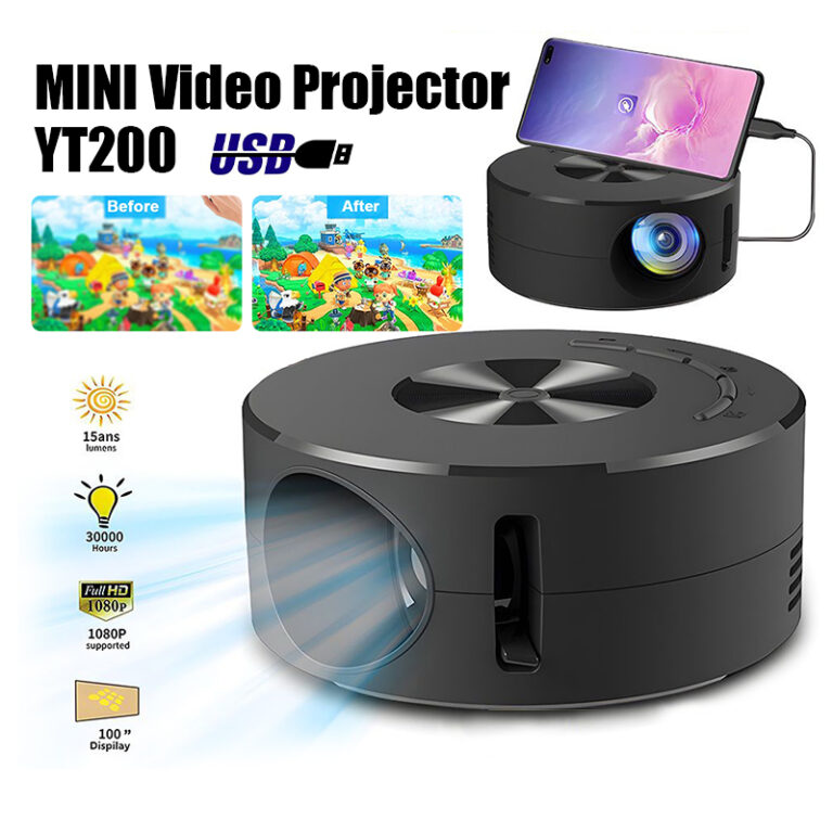 Ready Stock YT200 Projector Mini Phone iPad Portable WIFI Projector Usb Camping Projector Classroom LCD Projector投影機投影仪 hanya RM28.50 di Shopee