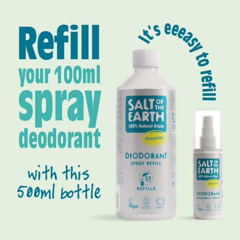 Natural Deodorant Spray (Unscented) Refill 500ml hanya RM146.85 di Shopee