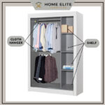 [Siap Pasang] HOME ELITE 4 FT Sliding Wardrobe / 4 Kaki Almari Baju Sliding Door 2 Sliding Doors - 4ft x 6ft hanya RM288.00 di Shopee