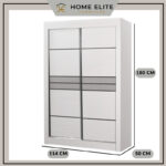 [Siap Pasang] HOME ELITE 4 FT Sliding Wardrobe / 4 Kaki Almari Baju Sliding Door 2 Sliding Doors - 4ft x 6ft hanya RM288.00 di Shopee