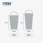 TYESO TS-8803/TS-8804  400ML /500ML  Vacuum Insulated Tumbler Keep Cold And Hot With Handle Coffee Cup Office Mug  Thermos Mug hanya RM40.19 di Shopee