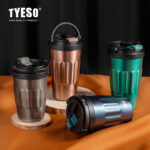 TYESO TS-8803/TS-8804  400ML /500ML  Vacuum Insulated Tumbler Keep Cold And Hot With Handle Coffee Cup Office Mug  Thermos Mug hanya RM40.19 di Shopee