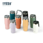 TYESO TS-8826/TS-8827/TS-8828/ 600ml/750ml/900ml Vacuum Insulated Tumbler Keep Cold And Hot With Handle Multipurpose With Straw Carrying Handle Botol hanya RM86.79 di Shopee