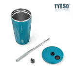 TYESO TS-8848A  600ml Vacuum Insulated Tumbler Keep Cold And Hot With Straw Botol mug water bottle Thermos hanya RM86.79 di Shopee