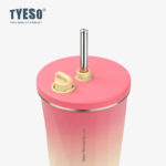 TYESO TS-8848B  600ml Vacuum Insulated Tumbler Keep Cold And Hot With Straw Botol mug water bottle Thermos hanya RM90.09 di Shopee