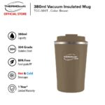 Thermocafe Vacuum Insulated Mug Brown (380ml) TCC-380T hanya RM59.90 di Shopee