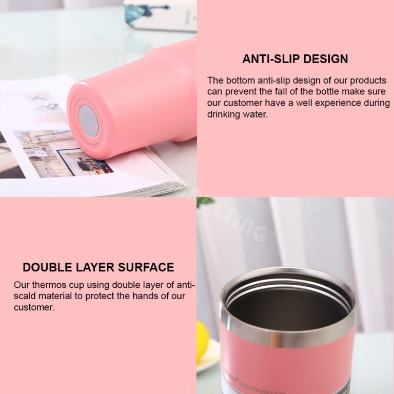 Thermos Tumble Bottle & Cup with Straw Macaron