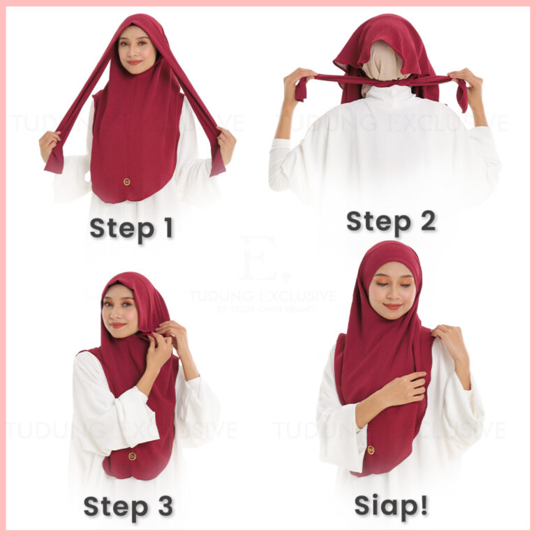 Tudung Instant Khimar Bertali CEY Crepe | Tudung Sarung Khimar Bertali Ironless CEY Crepe hanya RM8.95 di Shopee